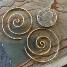 Load image into Gallery viewer, Handmade Spiral Earrings – Sterling Silver, Gold-Fill & Rose Gold-Fill