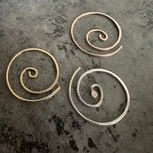 Load image into Gallery viewer, Handmade Spiral Earrings – Sterling Silver, Gold-Fill & Rose Gold-Fill
